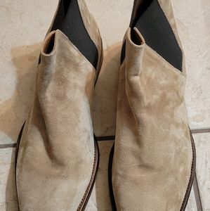MENS ALDO "GWERACIEN" SIZE 12 SUEDE/BRUSHED LEATHER CHELSEA BOOTS